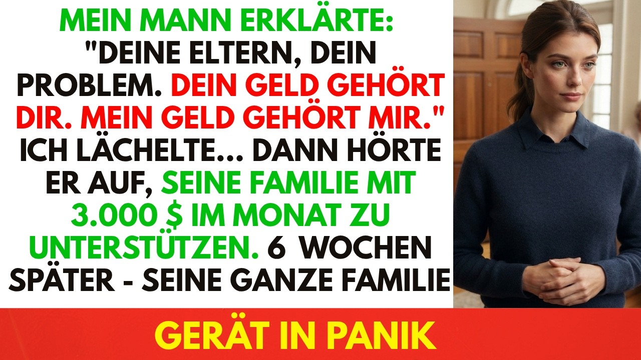 Ich saß am Bett meines Vaters, der im Koma lag, als mein Mann mir mit einem schiefen Grinsen sagte: „Deine Eltern sind dein Problem. Mein Geld gehört mir." Er stand da in seinen Golfklamotten,...