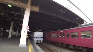 Arriving at Kanazawa station of JR west type 415-800
