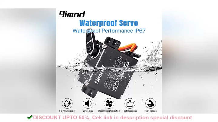 9imod 55kg Waterproof Servo IP67 180/270 Magnetic Sensor High Torque Coreless Digital Servo Full Met