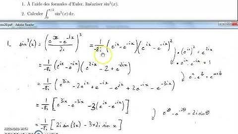 Sup - exo29 - Linéarisation (formules d