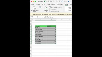 How to Sort Names Alphabetically in Excel #excel #exceltips #exceltutorial