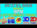 9pm Draw Lotto Result Today July 21 2025 Swertres Ez2 PCSO 9pm Draw Lotto Result Today July 21 2025 Swertres Ez2 PCSO