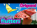 Оригами  ПОРХАЮЩАЯ БАБОЧКА - ЛЕТАЕТ И МАШЕТ КРЫЛЬЯМИ /  Origami FLAVING BUTTERFLY