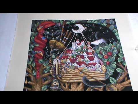 Вышивка крестиком. Мережка. К-112 Старая мелодия. Готовая работа. - YouTube