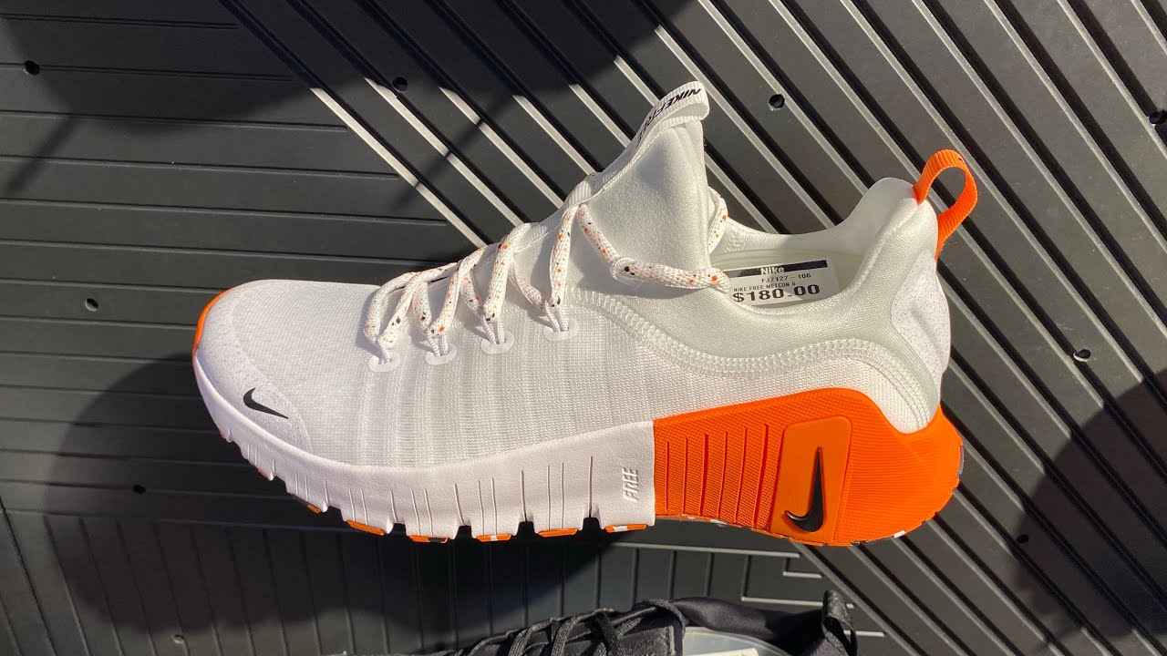 Nike Free Metcon 6 FJ7127-106 Sneakers Men\'s 11.5 White Orange Workout Shoes Nike Free Metcon 6 White / Safety Orange - Oct 2025 - FJ7127  main image 4
