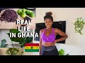 DAILY LIFE IN GHANA | WORKING FROM HOME, EATING GHANAIAN FOOD, GHANA ELECTRICITY AND HOUSE PLANTS