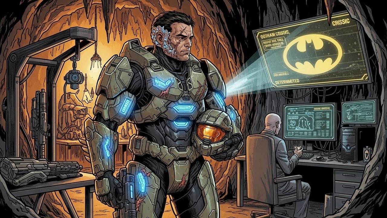 What If Master Chief Met Batman in Gotham?