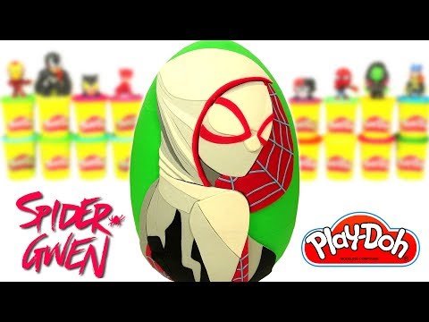 Spider Gwen Sürpriz Yumurta Oyun Hamuru Örümcek Adam Oyuncaklar