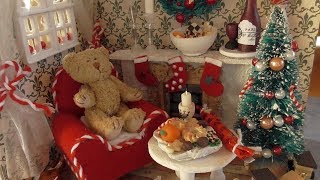 Miniatur Weihnachtszimmer #DIY #How to Teil 1 -  Wände und Boden