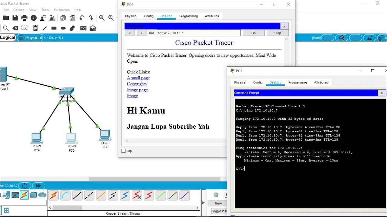 KONFIGUASI HTTPS Dan DNS SERVER DENGAN CISCO PACKET TRACKER AUTO TTL YouTube
