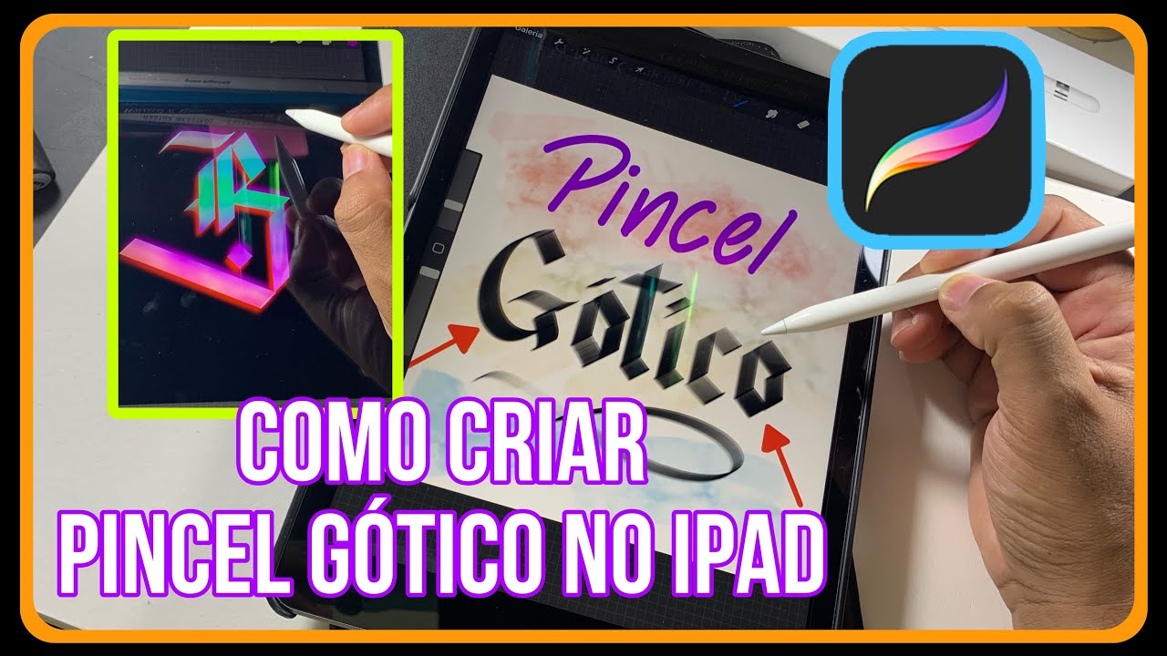 COMO CRIAR PINCEL GÓTICO NO PROCREATE - Arte Digital No IPad - #procreate #ipad #artedigital
