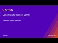 Dynamics 365 business central  prioritizing default dimensions