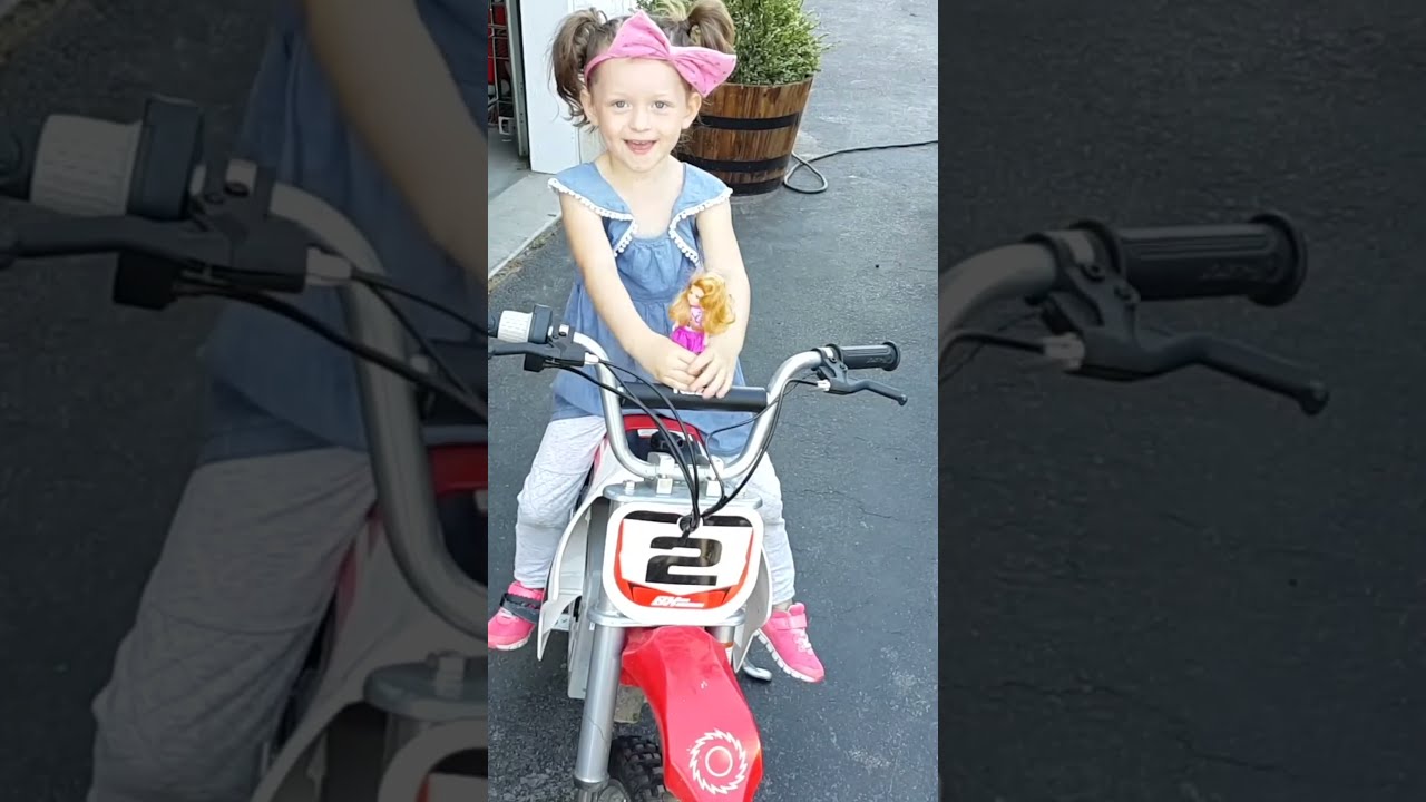 4 Yea Old On A Electric Dirt Bike Girl Riding MX350 Dirt Bike Family 