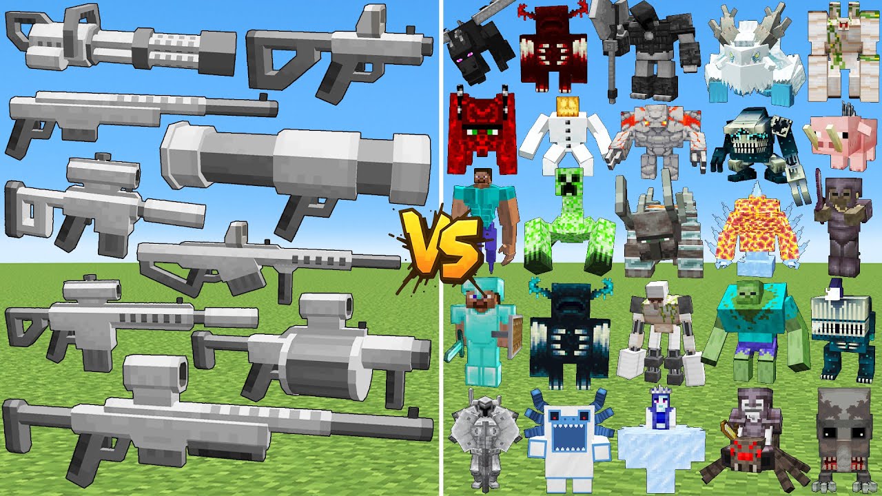 What MrCrayfish's Gun Can Defeat The Most New Bosses in Minecraft?