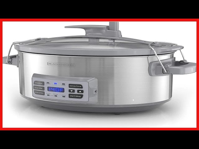 BLACK+DECKER 7-Quart Digital Slow Cooker with Temperature Probe +