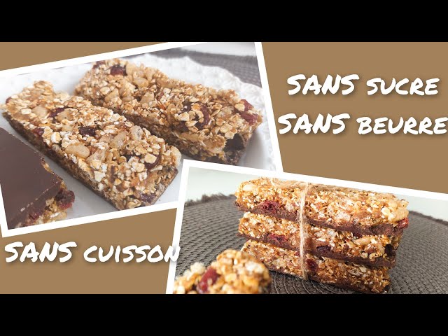 🍫Barres de céréales SANS SUCRE, SANS beurre et SANS FOUR 😋😋 ULTRA rapide  