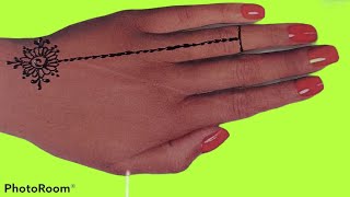 اسهل نقش حناء 🌿 للاصابع  سهل جدا وجميل Henna inscription for the ring finger is very easy and