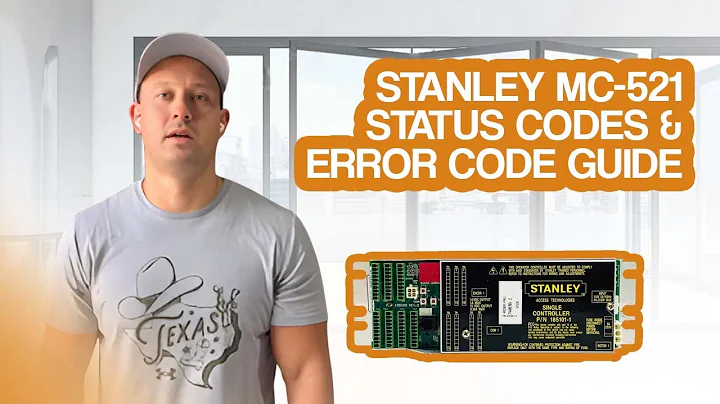 Understanding The Door Status Codes and Error Codes For Stanley MC-521 185101 and 185101-1 Control