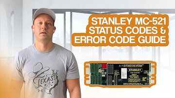 Understanding The Door Status Codes and Error Codes For Stanley MC-521 185101 and 185101-1 Control
