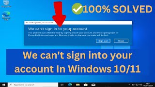 We can't sign into your account In Windows 10/11 | Temporary Profile Issue in Windows 10 &11