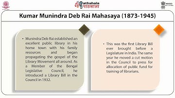 LS P13 M-35. Pioneers of library movement in India  part-3