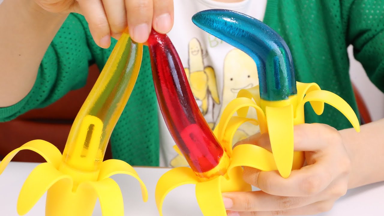 DIY Whole Banana Gummy Candy ~まるごとバナナグミ Jell-O