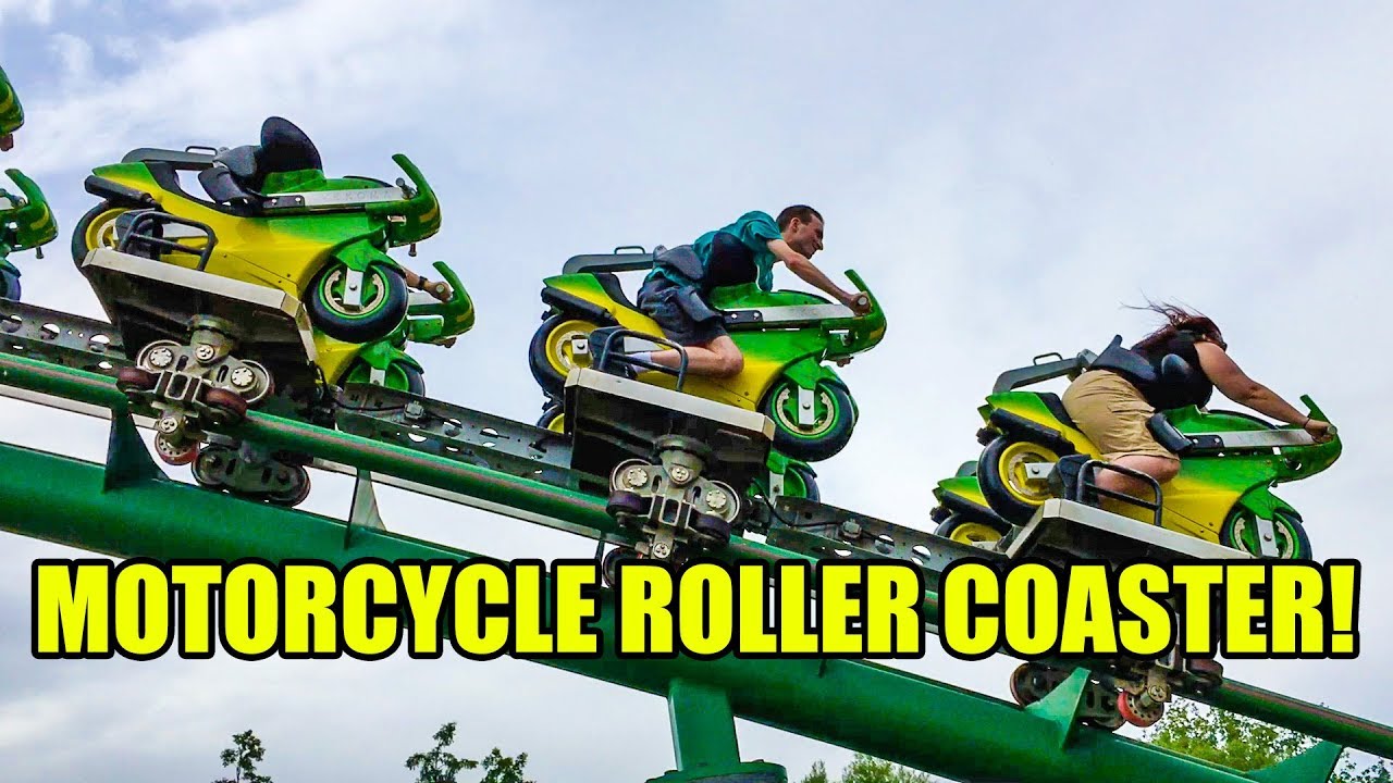 Motorcycle Themed Roller Coaster Multi Angle POV Booster Bike Toverland