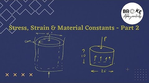 Stress, Strain and Material Constants - Worked examples for GATE- Part 2
