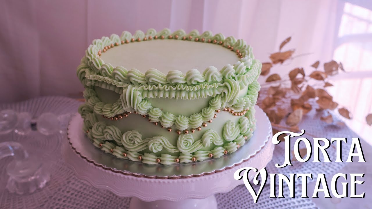 VINTAGE CAKE | Buttercream americano, cómo embetunar un pastel y técnicas en decoración