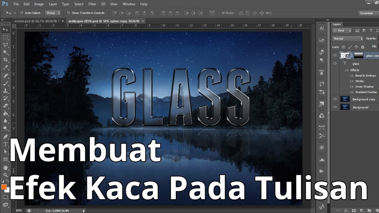 Tutorial Photoshop Membuat Efek Glass Atau Kaca YouTube