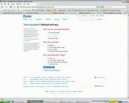 Flickr Privacy Settings