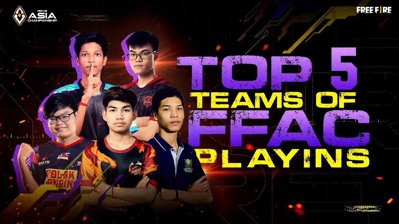 Top 5 teams in FFAC Playins | Free Fire Asia Championship