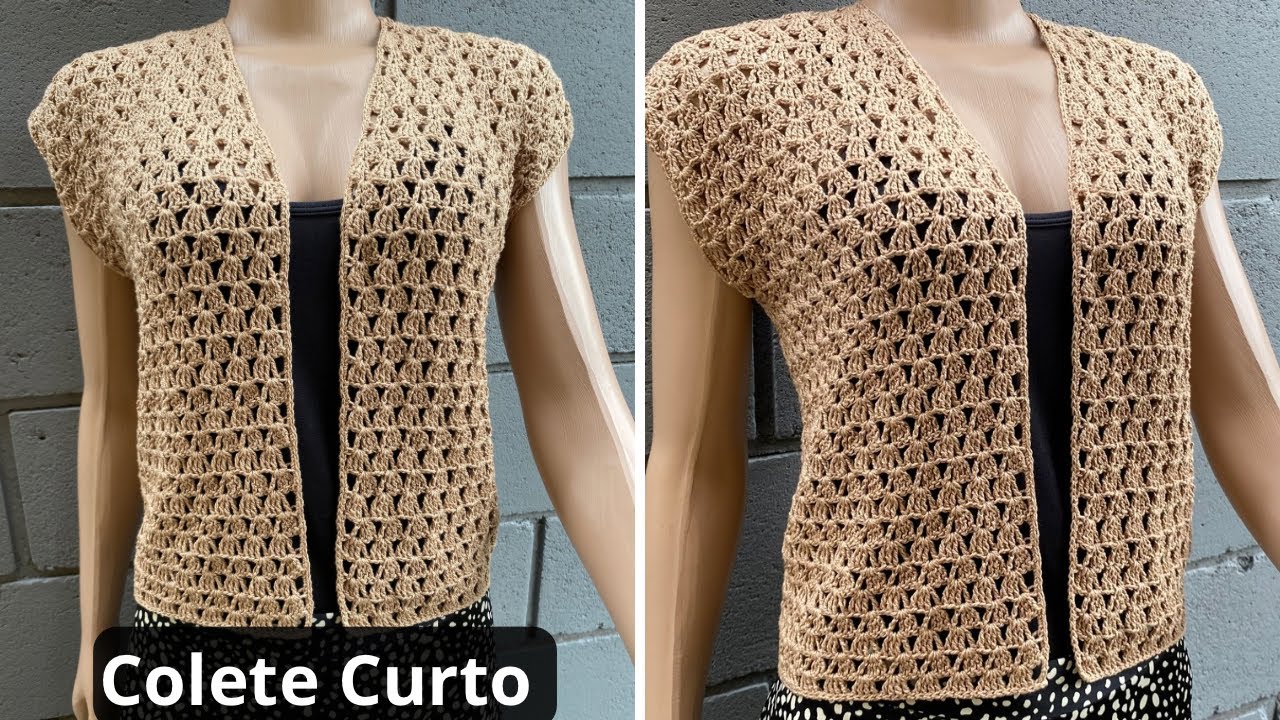 COLETE DE CROCHÊ CURTO Tam G por @CrisTelesCroche