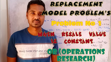 Replacement Model Problem