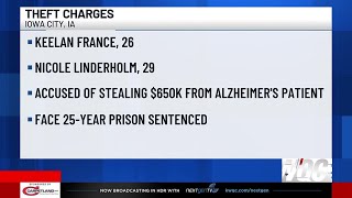 Two people accused of stealing $650,000 from Iowa woman suffering from Alzheimer's