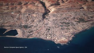 Animated map of Derna, in Libya, before the deadly floods | AFP
