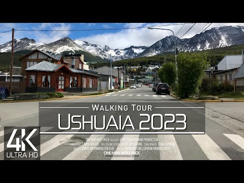 【4K 60fps】🇦🇷 VIRTUAL WALKING TOUR: 🚶 «Ushuaia - Argentina 2023» 🎧 ORIGINAL SOUNDS 🚫 NO COMMENT 📺ASMR