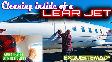 Cleaning and Detailing the Inside of a Private Lear Jet 60