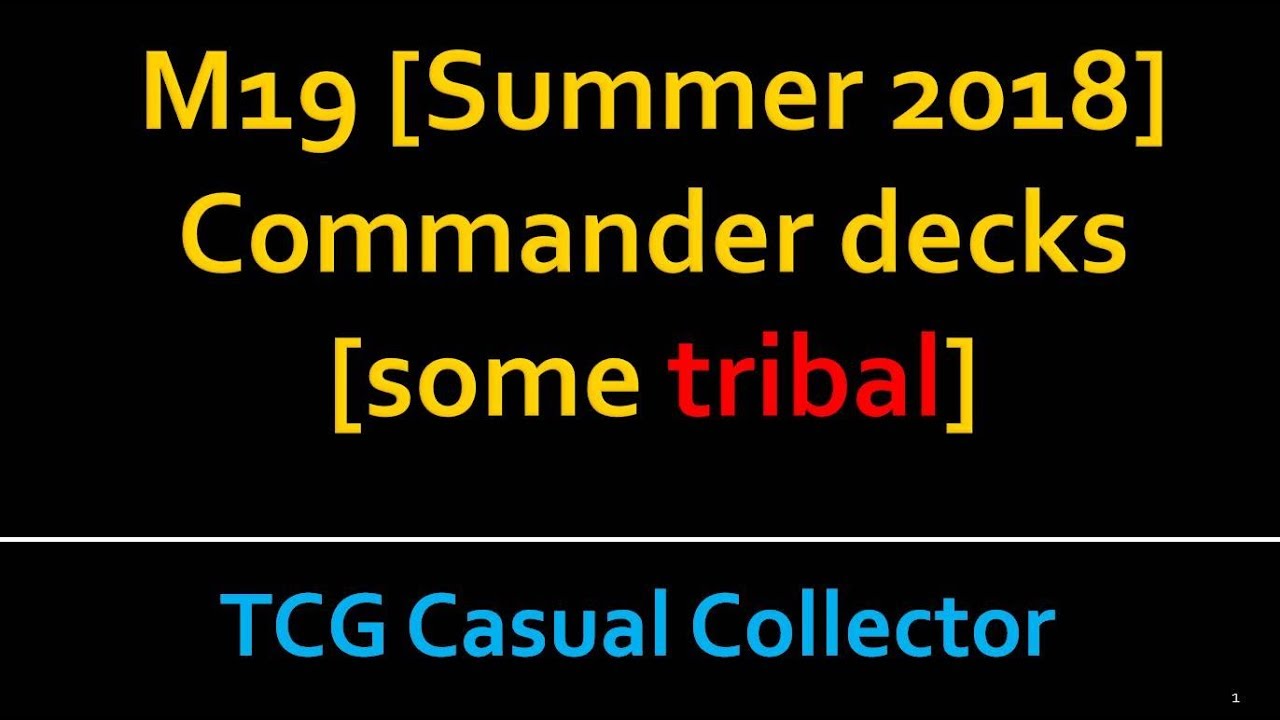 Magic the Gathering M19 Commander Decks