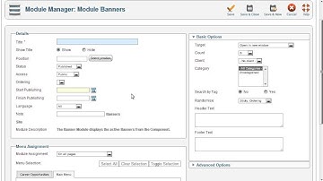 Joomla Extensions Module Manager Banners