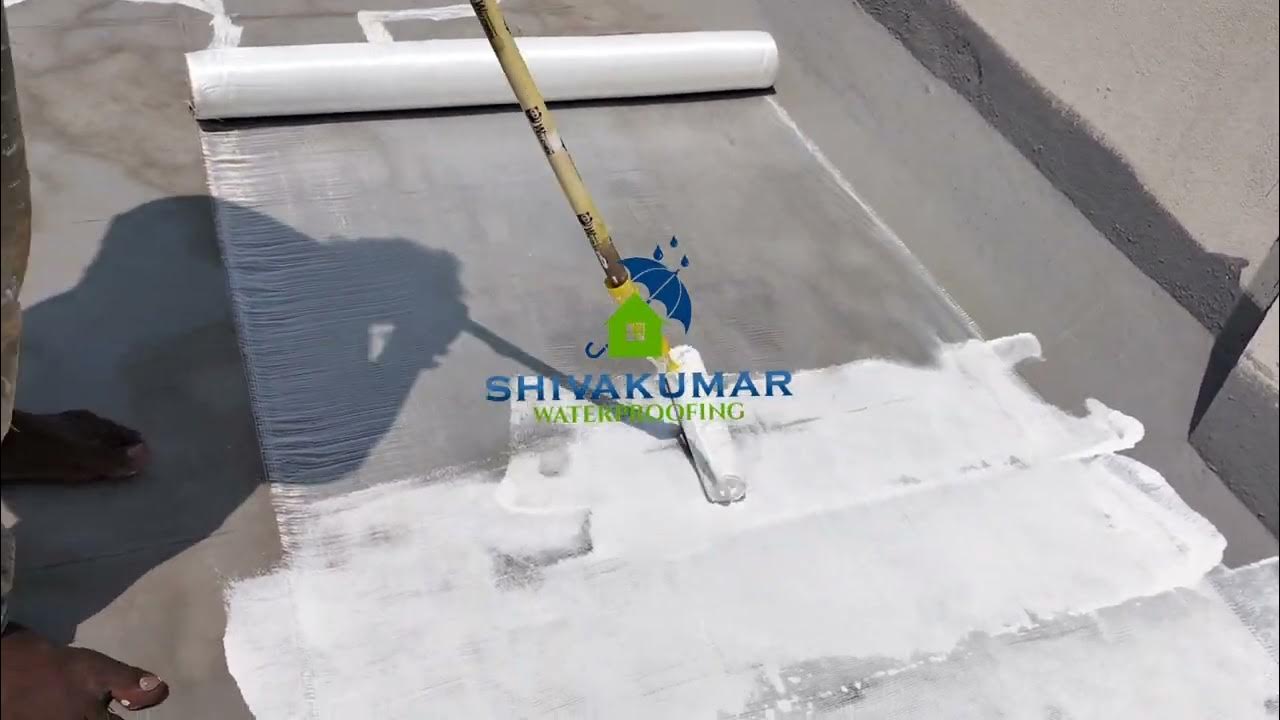 Terrace Crack Filling & Fiber Mesh Waterproofing Coating Shivakumar