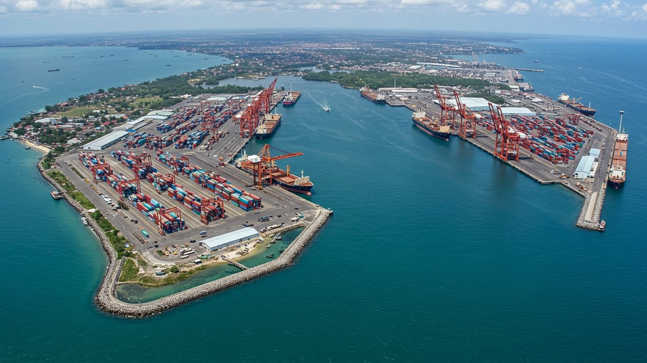 Drone Vlog - Drone View of Harbor in Indonesia - Stunning Natural Beauty