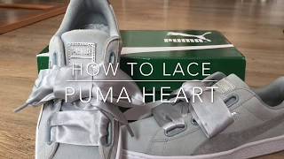 How to lace PUMA HEART - YouTube