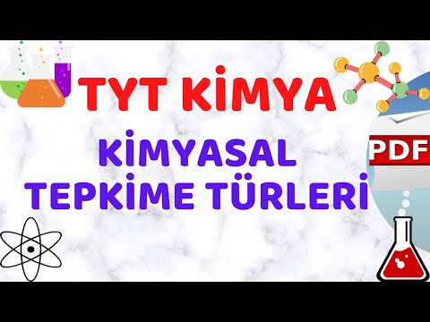 KİMYASAL TEPKİME TÜRLERİ  ( Tyt Kimya 2022 )