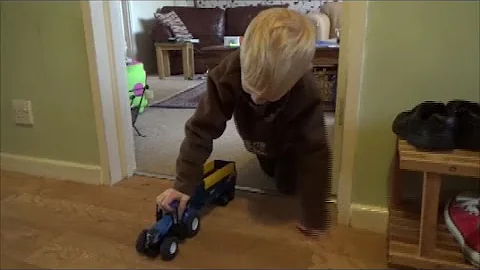 Jack and Harry make silage on their toy farm