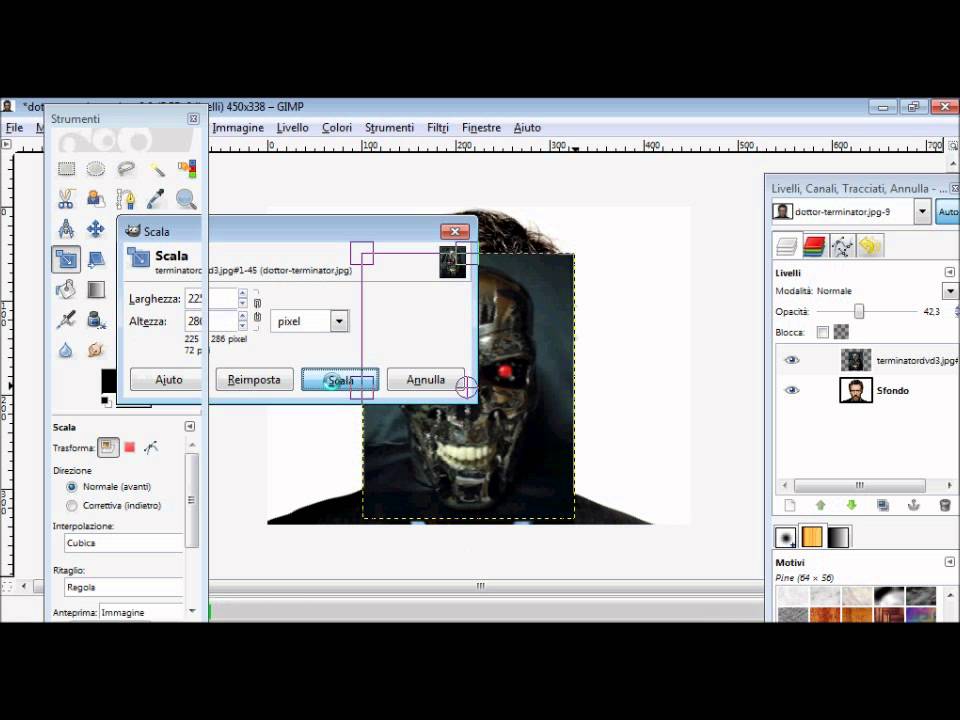 Gimp --- Terminator Face ( ITALIANO )
