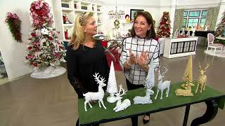 2-Piece Beaded Deer Figures by Valerie on QVC
