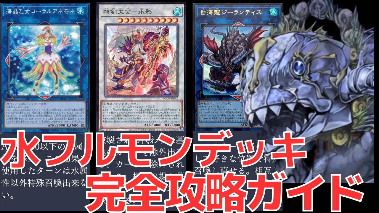水属性フルモンスターのデッキ構築をゆっくり解説 - YouTube