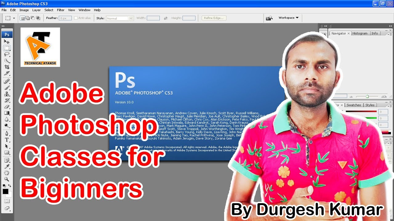 Adobe Photoshop Tutorial For Beginners In Hindi | Technical Ayansh | By ...