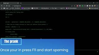 Hacker typing prank
